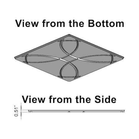 Ceilume Orb 2ft x 2ft Bronze Ceiling Tile V1-ORB-22BBR